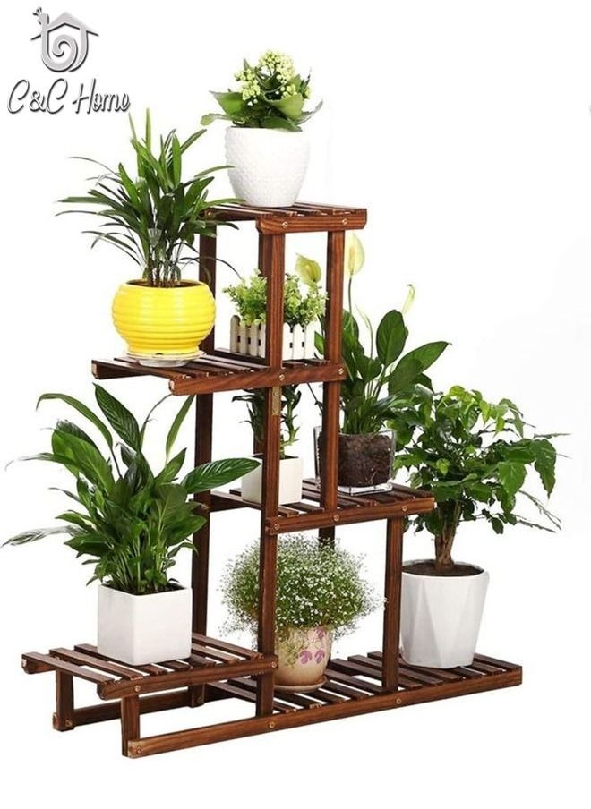 C&C Home Bamboo Plant Pots Shelf Stand 95 x 25 x 96 cm  - Image 3