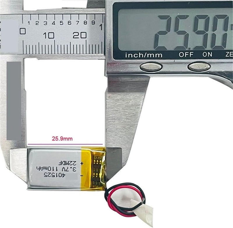 بطارية ليثيوم بوليمر قابلة لإعادة الشحن 3.7 فولت 110 مللي أمبير في الساعة خلية واحدة - Image 5