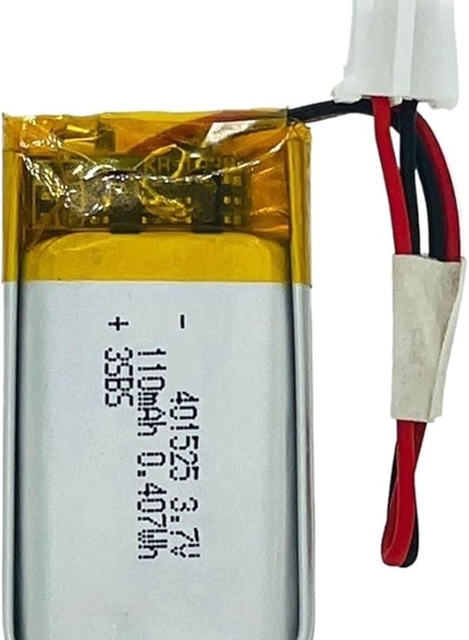 بطارية ليثيوم بوليمر قابلة لإعادة الشحن 3.7 فولت 110 مللي أمبير في الساعة خلية واحدة - Image 2