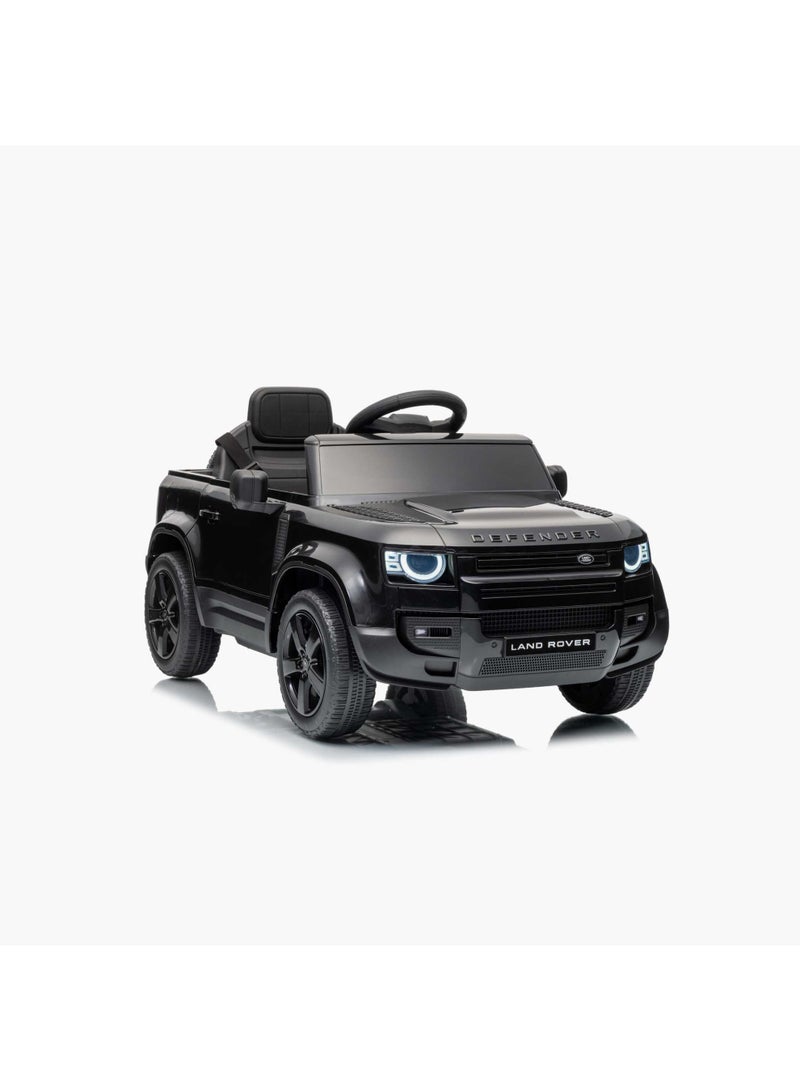 LAND ROVER Defender 12V Electric Ride-On Car | Kids Car with 2.4G Remote Control, LED Lights, Music & Slow Start | 4-Wheel Suspension | Black - Image 4