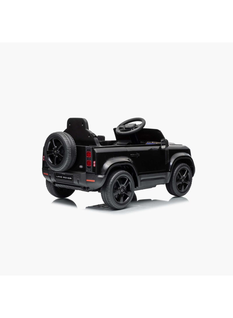 LAND ROVER Defender 12V Electric Ride-On Car | Kids Car with 2.4G Remote Control, LED Lights, Music & Slow Start | 4-Wheel Suspension | Black - Image 5
