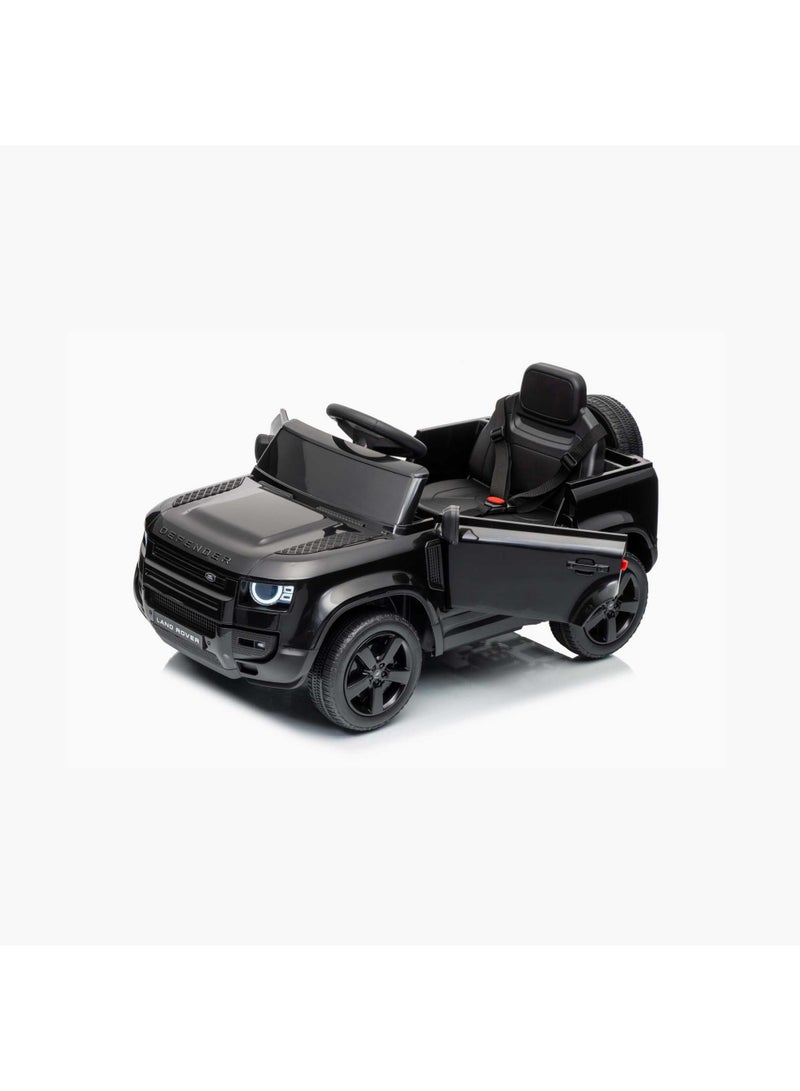 LAND ROVER Defender 12V Electric Ride-On Car | Kids Car with 2.4G Remote Control, LED Lights, Music & Slow Start | 4-Wheel Suspension | Black - Image 3