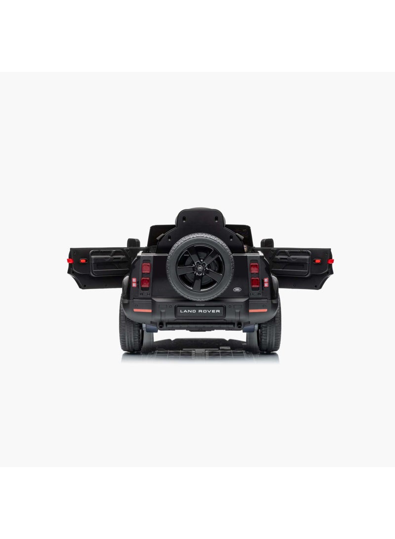 LAND ROVER Defender 12V Electric Ride-On Car | Kids Car with 2.4G Remote Control, LED Lights, Music & Slow Start | 4-Wheel Suspension | Black - Image 2