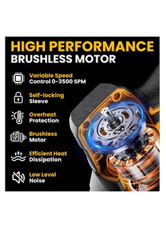 ZLH HITY Cordless Reciprocating Saw, Power Recipro Saw, 0-3500SPM Variable Speed, Tool-free Blade Change, 4 Saw Blades Kit for Wood/Metal/PVC Cutting  - Image 2