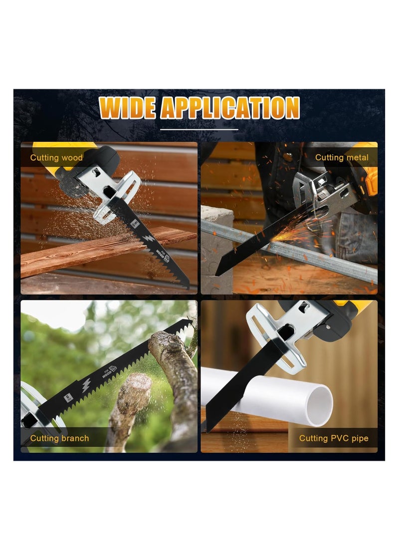 ZLH HITY - Cordless Reciprocating Saw, Power Recipro Saw, 0-3500SPM Variable Speed, Tool-free Blade Change, 4 Saw Blades Kit for Wood/Metal/PVC Cutting - Image 1