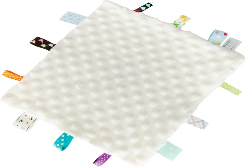 CREVENT Baby Safety Blanket, Little Loves for Girls Birthday Baby Shower Blanket 10" x 10" (Ivory) - Image 3