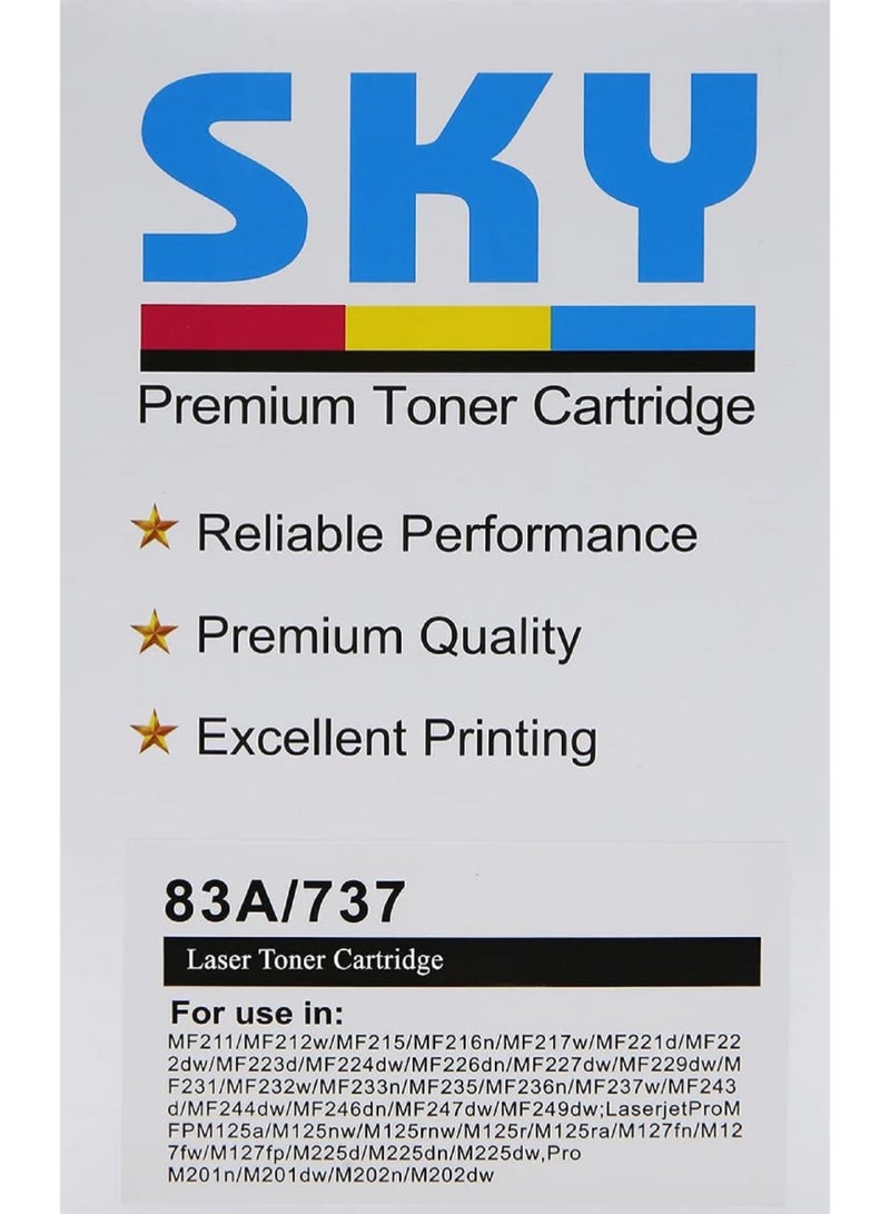 SKY 83A Toner Cartridge for LaserJet M127fn  M127fw  M125a M225dw  M125nw  M201n  M201dw  M225dn M225dw and compatible with Canon CRG 737 Series Printers - Image 5