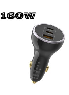 ProOne ProOne PCG29 160W Car Charger | 1 USB-A & 2 USB-C Ports | Fast Charging for Laptops, Smartphones, Tablets | 100W & 30W Output | LED Indicator | Compact & Lightweight | Black  - Image 1