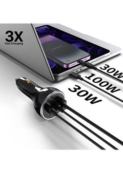 ProOne ProOne PCG29 160W Car Charger | 1 USB-A & 2 USB-C Ports | Fast Charging for Laptops, Smartphones, Tablets | 100W & 30W Output | LED Indicator | Compact & Lightweight | Black  - Image 2