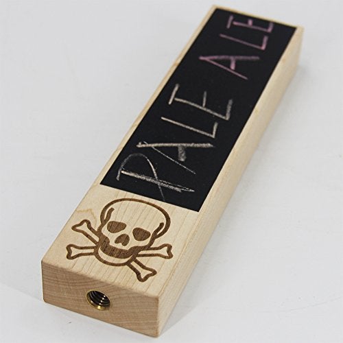 Fanfoobi Kegerator Beer Handle, Skull Beer Keg Tap Handle with Chalkboard, Halloween Tap Handles 8" Length X 2" Wide, Rectangle Wooden Made of Natural Maple, Home Brewers Bars Restaurant Wedding - Image 5