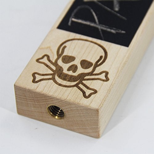Fanfoobi Kegerator Beer Handle, Skull Beer Keg Tap Handle with Chalkboard, Halloween Tap Handles 8" Length X 2" Wide, Rectangle Wooden Made of Natural Maple, Home Brewers Bars Restaurant Wedding - Image 3