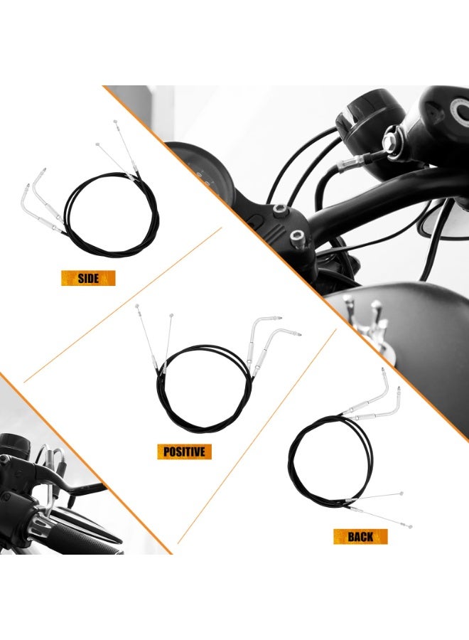 سلك كابل الخانق مناسب لـ Harley Sportster XL883 XL1200 Sportster 1200 883 Custom Sport Nightster Roadster Dyna Softail Fat Boy Heritage Road King (100 سم) - Image 2