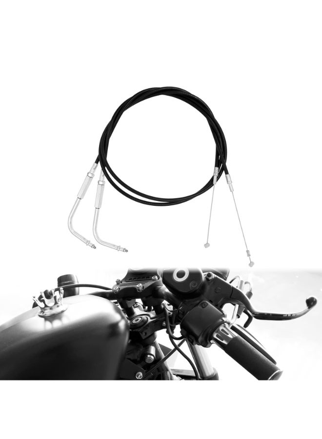 سلك كابل الخانق مناسب لـ Harley Sportster XL883 XL1200 Sportster 1200 883 Custom Sport Nightster Roadster Dyna Softail Fat Boy Heritage Road King (100 سم) - Image 1