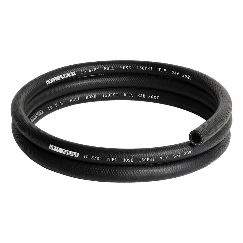 EVIL ENERGY 5/8 Fuel Hose Line Push Lock NBR Rubber SAE 30R7 5FT 150PSI