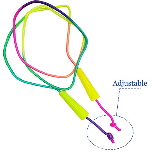 Baaxxango 10 pcs Rainbow Jump Rope Set Durable Nylon Skipping Ropes,Safty Vibrant Jumping Ropes for Girls or Boys Physical Education Skipping Rope(7.2 Feet) - Image 4