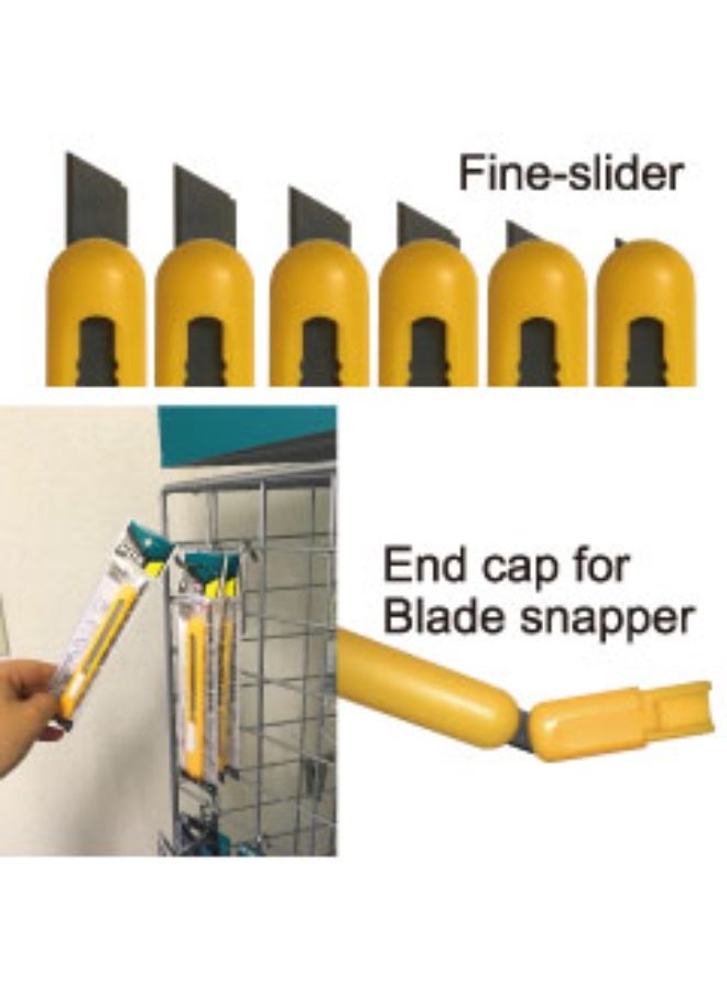 KDS Easy Slim Cutter S-21 9mm – Pack of 5 Yellow with Blades - Image 1