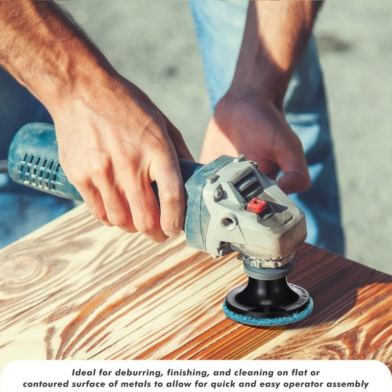 Macarrie أقراص تكييف السطح 150 قطعة بحجم 2 بوصة حبيبات صنفرة متوسطة أقراص صنفرة سريعة التغيير ملحقات مطحنة القالب لتجريد السطح وطحنه وتلميعه وإنهاء البور - Image 5