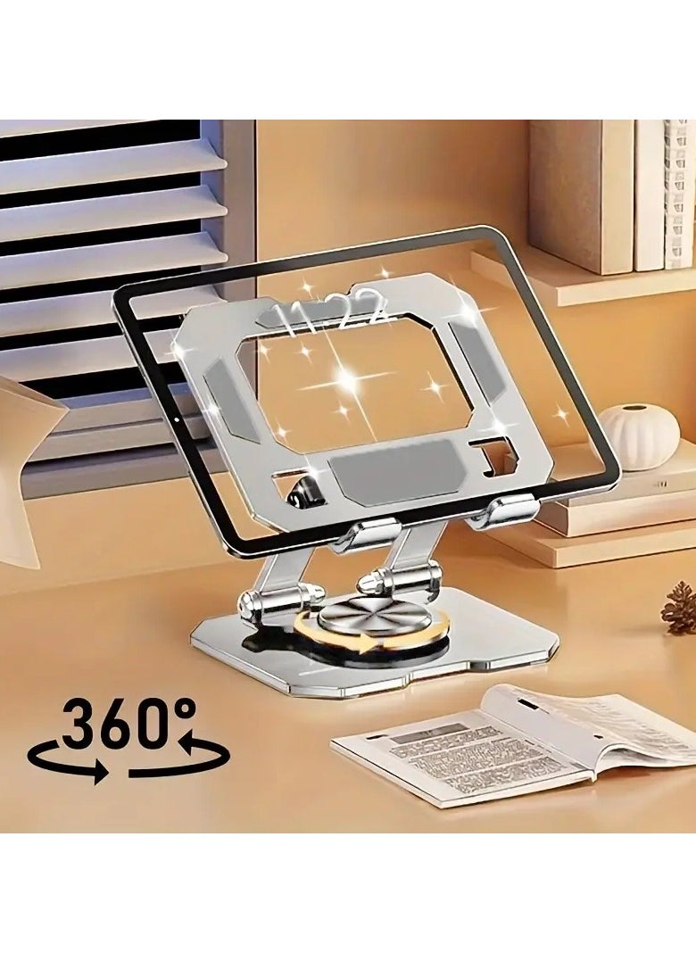 حامل الوقوف اللوحي للمكتب مع 360 درجة الدوار قاعدة الألومنيوم مزدوجة دعم قابل للتعديل متوافق مع iPad Pro 13 12 11 الهواء ميني 5 4 3 الهاتف E-Reader