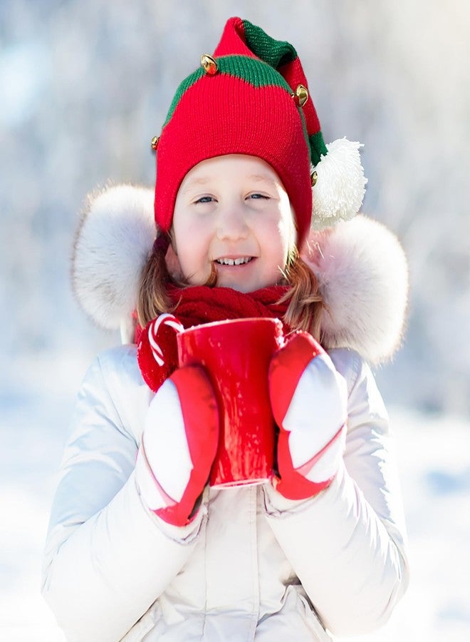 Cleacloud Elf Hat for Kids，Christmas Elf Knitted Hat Xmas Beanie Knit Cap for Children (1 to 6 Years Old) - Image 4