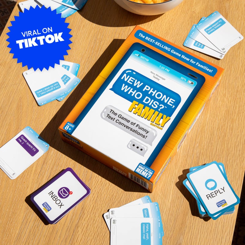WHAT DO YOU MEME? New Phone, Who Dis? Family Edition By Relatable, A Fun Card Games For Family Gatherings, Includes 150 Inbox Cards, 300 Reply Cards, Perfect White Elephant Gift for Families or Christmas Day Games - Image 2