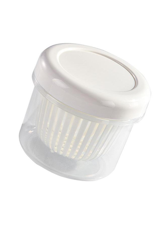 Thoraya Garlic Drain Sealed Box Multifunction Round Transparent Food Storage Containers with Drain Basket for Onion Ginger Garlic  - Image 3