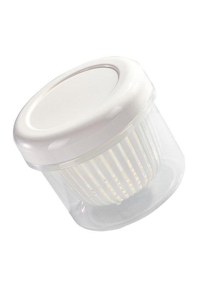 Thoraya Garlic Drain Sealed Box Multifunction Round Transparent Food Storage Containers with Drain Basket for Onion Ginger Garlic  - Image 2