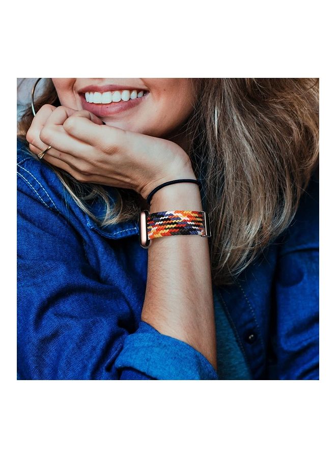 NIBEMINENT Nylon Solo Loop Strap Compatible with Apple Watch 44/42mm SE /Series 7/6/5/4/3/2/1 Colorful - Image 4