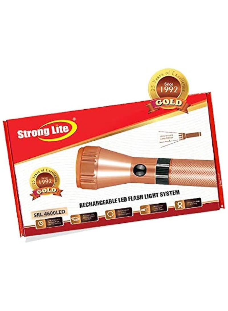 سترونج لايت مصباح يدوي LED قابل للشحن ذهبي/ أسود 260مم - Image 1