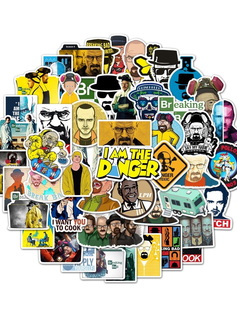 Generic - 50-Pcs Breaking Bad Stickers Cool Waterproof Vinyl Stickers For Laptop Phone And Computer - Image 1