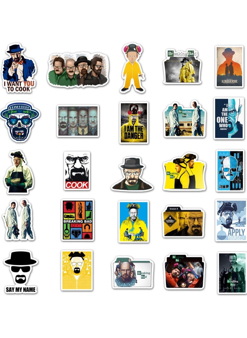 Generic - 50-Pcs Breaking Bad Stickers Cool Waterproof Vinyl Stickers For Laptop Phone And Computer - Image 1