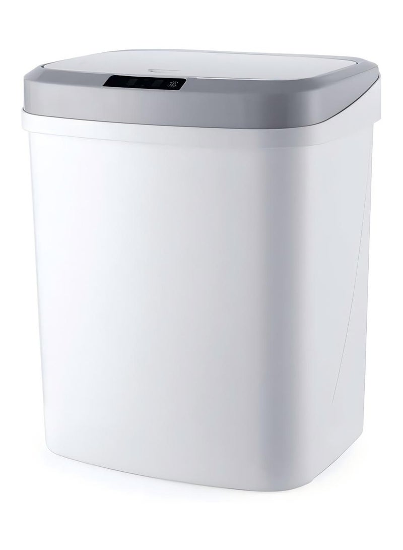 Rechargeable Induction Trash Can, Home Kitchen Electric Smart USB Rechargeable 3D Stereo Induction Full-Scale Open Lid Trash Can 16L  - Image 1