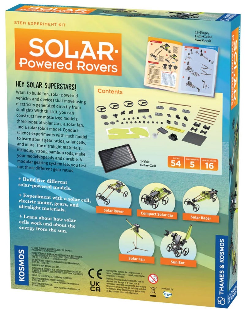 Thames & Kosmos Solar-Powered Rovers STEM Experiment Kit | Build 5 Vehicles & Devices Powered by The Sun | Solar Energy Actvities for Ages 8+ - Image 2