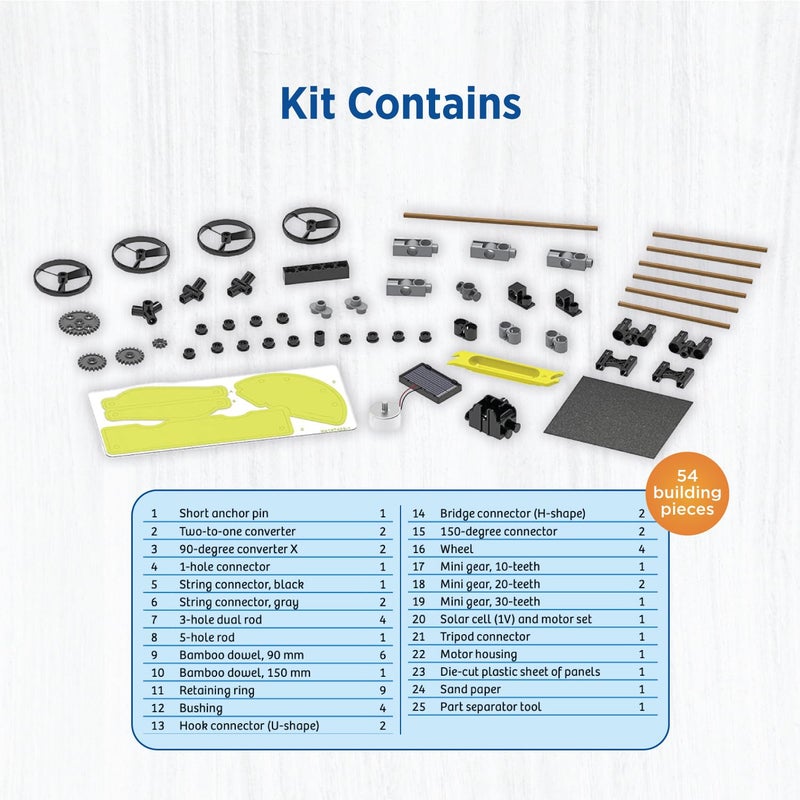 Thames & Kosmos Solar-Powered Rovers STEM Experiment Kit | Build 5 Vehicles & Devices Powered by The Sun | Solar Energy Actvities for Ages 8+ - Image 4