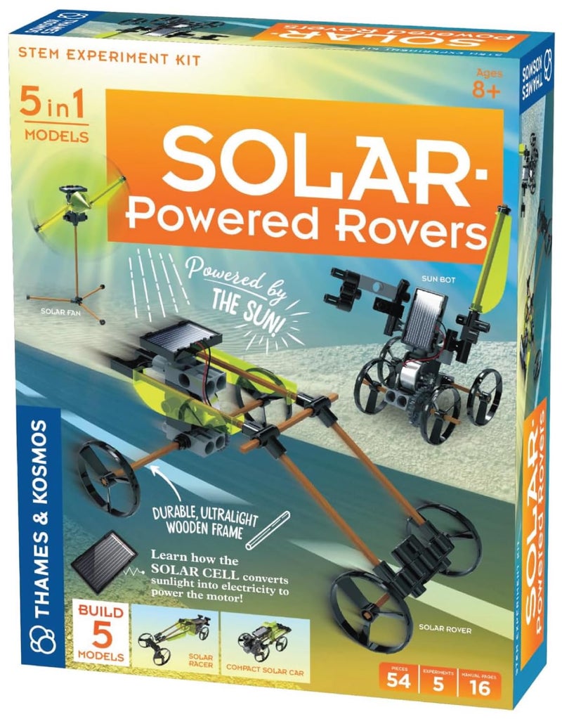 Thames & Kosmos Solar-Powered Rovers STEM Experiment Kit | Build 5 Vehicles & Devices Powered by The Sun | Solar Energy Actvities for Ages 8+ - Image 1