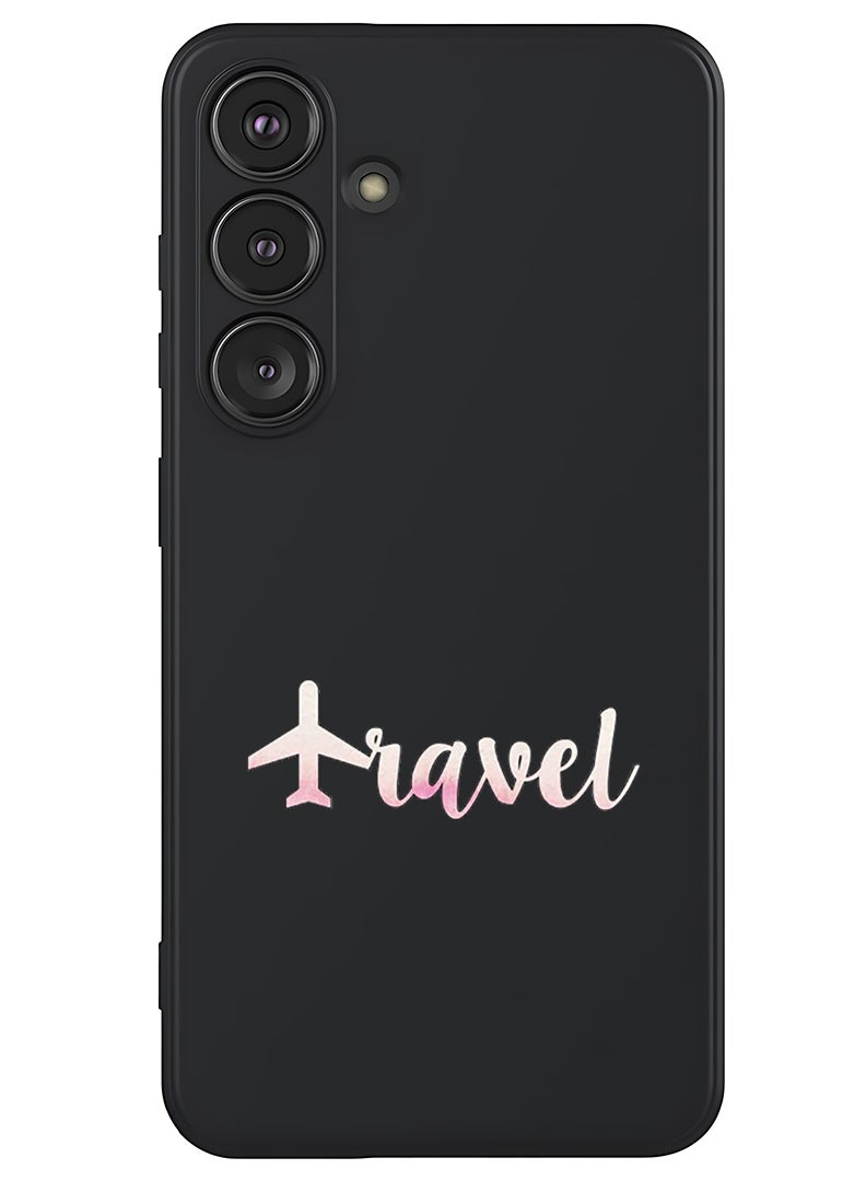 Theodor Protective Slim Fit Case Liquid Silicone Cover with Full Body Protection Anti-Scratch Shockproof Case For Samsung Galaxy S25 Plus (Black) - Travel - Image 1