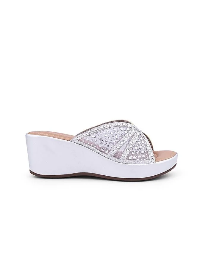 Crystal Embellished Slip-On Sandals