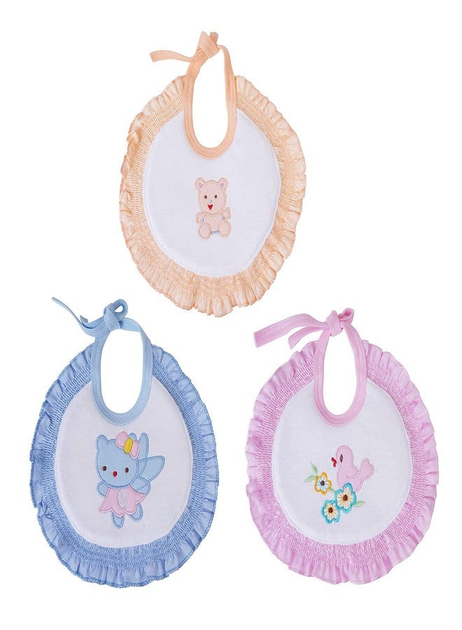 Da Anushi Soft Cotton Washable & Reusable Multicolor Absorbing/Comfortable and Easily Adjustable Feeding Bibs In Apron Style For Babies,Toddlers,Infants - Image 2