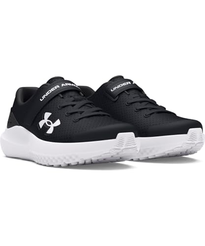 Under Armour Boys' Pre School Surge 4 Alternate Closure, (001) Black/Anthracite/White, 1, US - Image 2