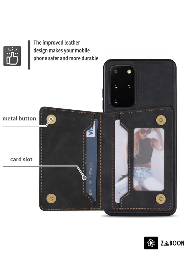 Zaboon Protective Case For Samsung Galaxy A21s Multifunctional Retro Frosted Horizontal Flip Leather Case with Card Slot & Holder & Zipper Wallet & Photo Frame & Lanyard  - Image 3