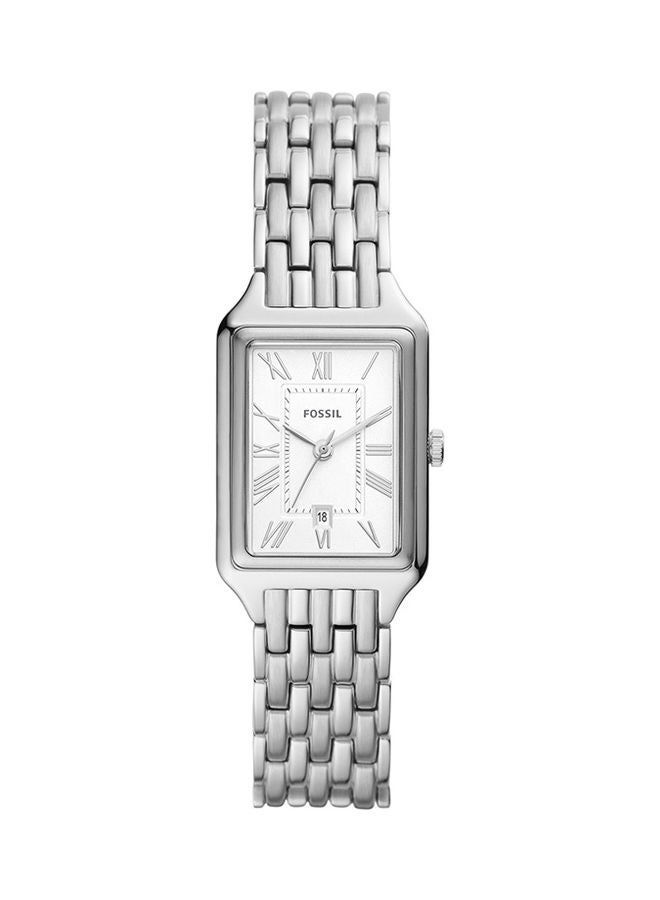 Women Analog Square Shape Stainless Steel Wrist Watch ES5221 23 mm