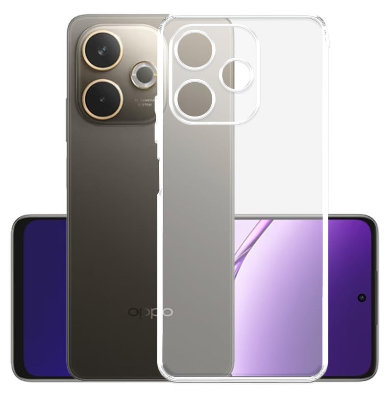 YOFO Silicon Back Cover Case for Oppo A5 Pro (5G) (Transparent) Camera Protection with Dust Plug - Image 1