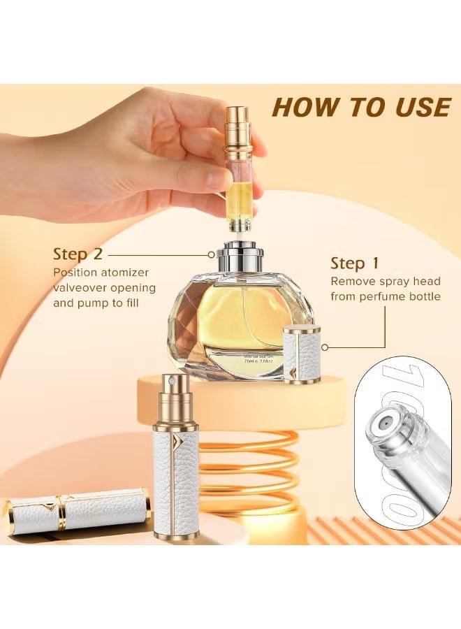 Perfume Refill Bottle, Bottom-Filling Fragrances Perfume Atomizer, Cowhide Material, Travel Perfume Bottle Refillable-Your Travel and Business Necessities - Image 2