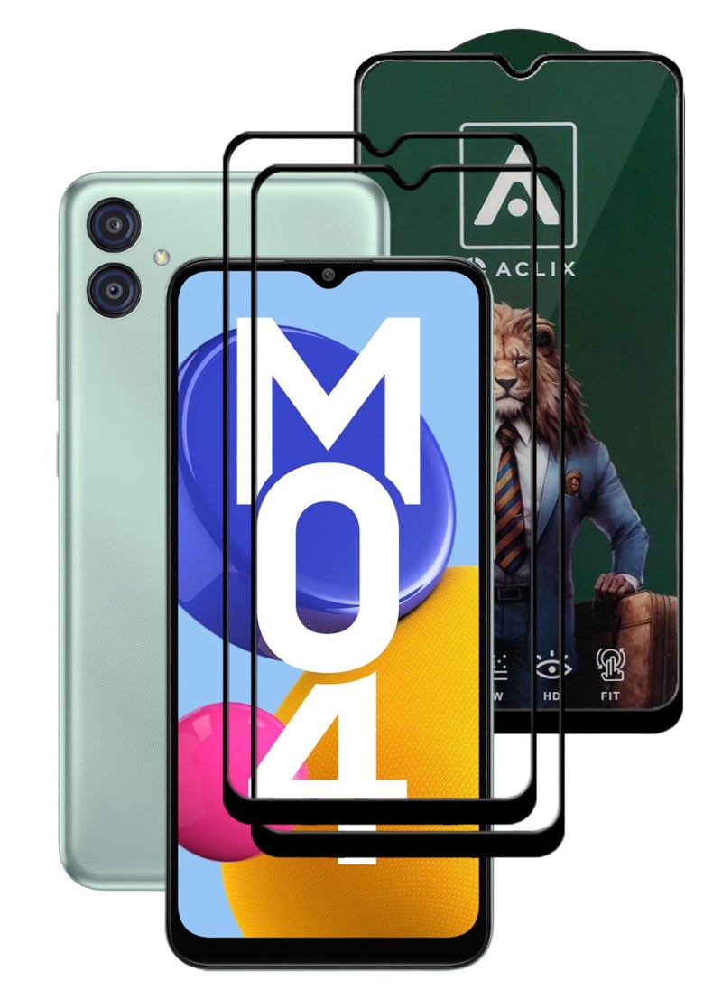 ACLIX 2 Pieces Antistatic ESD Dustproof Premium Quality High Definition Tempered Glass Screen Protector Designed For Samsung Galaxy M04 - Image 1