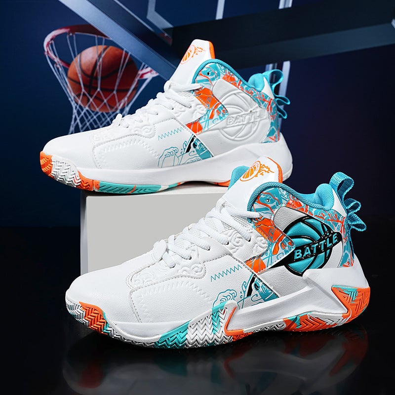 Students Basketball Shoes Men'S Shoes Guards Actual Combat Teenagers Shock-Retarding Women'S Low-Top Children'S Sneaker Test Sports Shoes - Image 4
