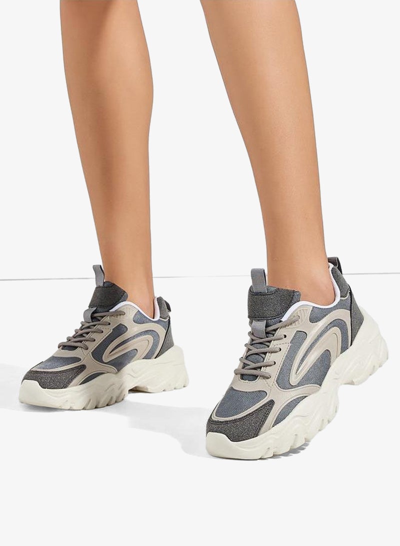 ستايلي اكتيف سنيكرز شبكي سميك برباط - Image 2
