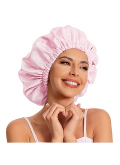 Edoneery Edoneery Satin Bonnet For Sleeping, Women's Silk Bonnet For Natural Hair, Navy, Pink, Black, Purple, Red, Washable, Breathable, Casual, Tennis, Spring, Summer  - Image 4