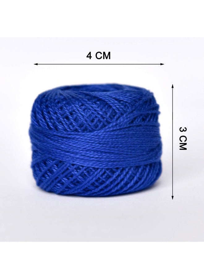 colored bird Crochet Thread 10 Balls Size 8 for Crochet Hardanger Cross Stitch Needlepoint Hand Embroidery (Lt Blue Series) - Image 2