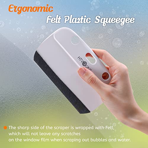 HTVRONT Window Film Kit - 4 Pcs Window Privacy Film Installation Tools, Easy to Apply Glass & Car Windows Tint Kit, Includes Felt Squeegee, Detachable Knife & 1 Extra Blade, 100ML Spray Bottle - Image 2