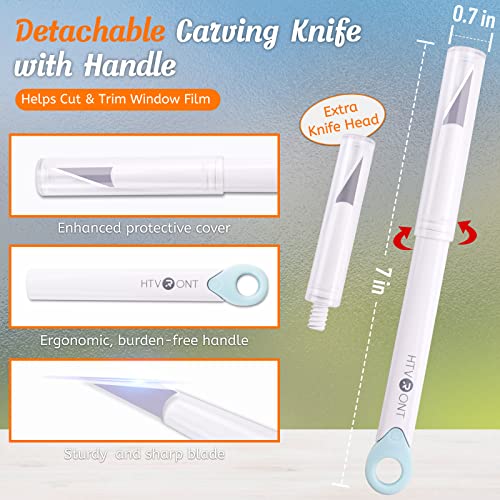 HTVRONT Window Film Kit - 4 Pcs Window Privacy Film Installation Tools, Easy to Apply Glass & Car Windows Tint Kit, Includes Felt Squeegee, Detachable Knife & 1 Extra Blade, 100ML Spray Bottle - Image 5