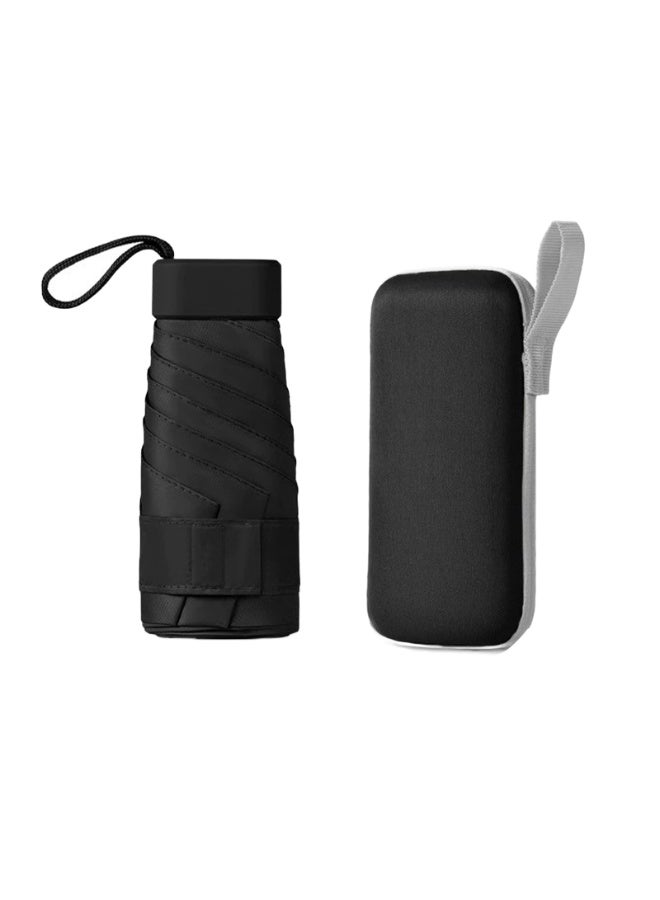 مظلة سفر صغيرة مع حقيبة، مظلة محمولة خفيفة الوزن ومقاومة للرياح للنساء والرجال والأطفال